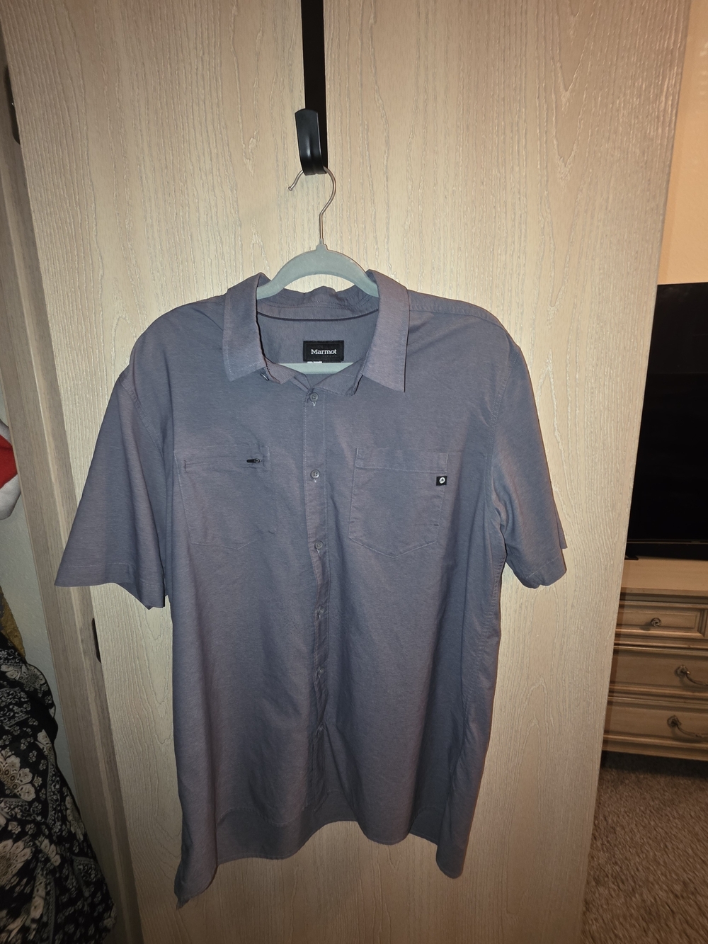 Marmot Men's Short-Sleeve Button Shirt in Dusty Blue